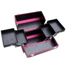 Kosmetický kufřík 35x25x31cm růžovo-černý CA34A