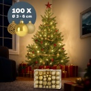 Umělý vánoční strom Premium 180 cm + baňky + světelný řetěz