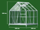 Skleník GWH03  3,6m² 5,8m³ + větrací okno  + základna