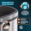 Bezdotykový Jumbo koš 50l stříbrná