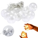 Vánoční světelný závěs 138 LED baňky teplá bílá
