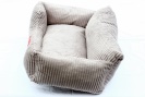 Pelíšek pro psa / kočku L - Manšestr gaučík - světlá šedá