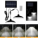 Solární pouliční osvětlení - dvojitá lampička + ovladač