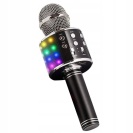 WS858L PODSVÍCENÝ BEZDRÁTOVÝ MIKROFON KARAOKE černý