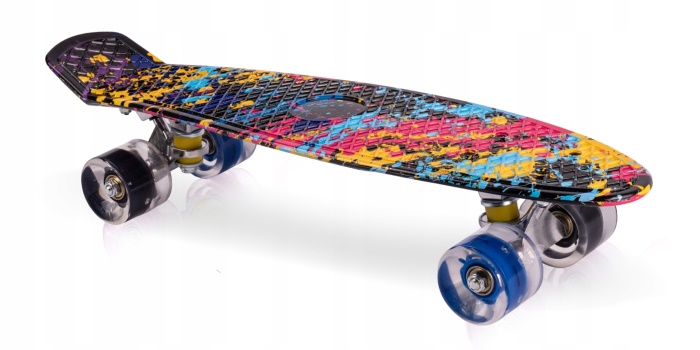 Svítící skateboard LED RGB KOLEČKA
