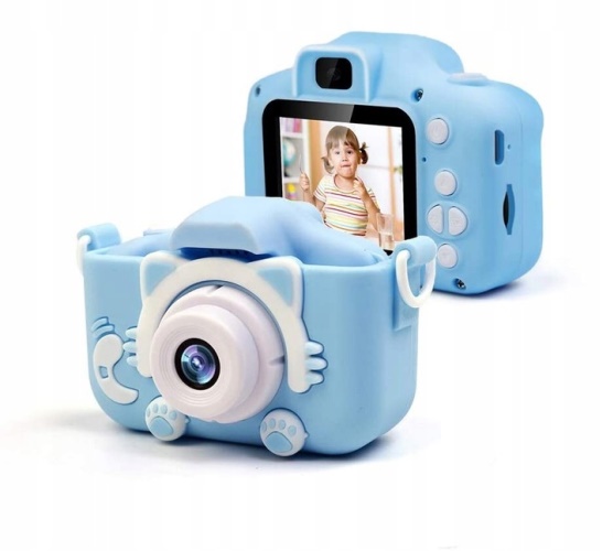 Digitální fotoaparát pro děti Kočička X5 modrý