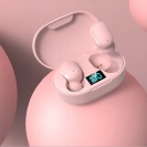 E6s BLUETOOTH Bezdrátová sluchátka TWS Powerbank růžová