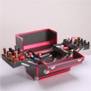 Kosmetický kufřík 35x25x31cm růžovo-černý CA34A