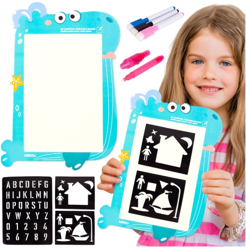 Magický tablet s LED světelnou abecedou velryba