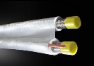 Solární trubka vlnovec dvojitý DN25 x1 m, AISI 316L 5mm izolace Aerogel