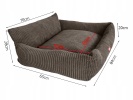 Pelíšek pro psa / kočku L - Manšestr gaučík - hnědá