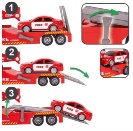 Hasičský transportér s helikoptérou a autem