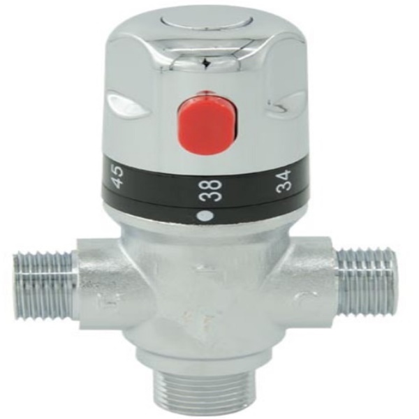 Třícestný termostatický směšovací ventil  1'' 20℃ - 60℃  mosaz
