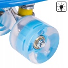 Svítící skateboard modrý LED RGB KOLEČKA 