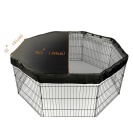 Sluneční clona na modulární klec, ohrádka pro psa - černá 8 x 80cm