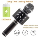 WS 858 BEZDRÁTOVÝ MIKROFON KARAOKE černý