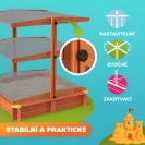 Dřevěné dětské pískoviště se stříškou Sami