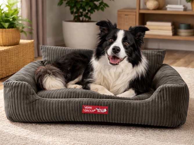 Pelíšek pro psa / kočku L - Manšestr gaučík - hnědá