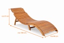 Skládací zahradní lehátko Savora z akácie