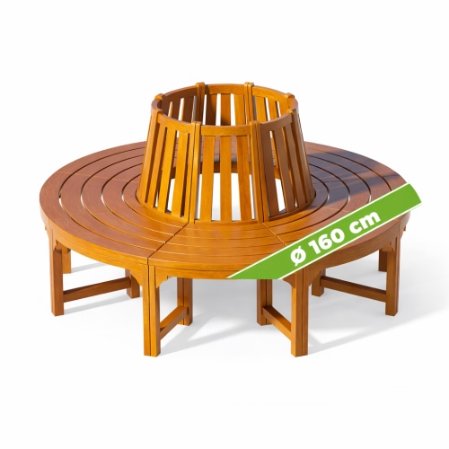 Zahradní lavička kolem stromu Ballu 160 cm - Eukalyptus