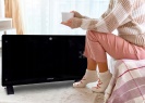 Skleněný konvekční ohřívač Eco Wifi termostat 2000W černý