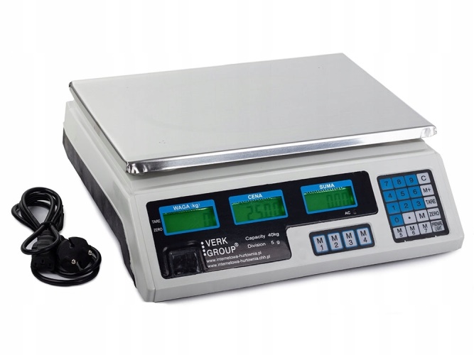 Verk 17075 Digitální stolní váha 40kg/5g bílá