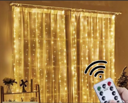 ISO 11332 Světelný závěs 300 LED teplá bílá 