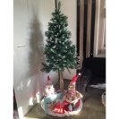 Ruhhy 22320 Umělý vánoční strom se sněhem 180 cm na kmeni