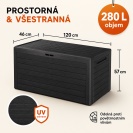 Plastový box JOLA  DE100  280L antracit