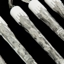 Vánoční svítící rampouchy 6,2m, teplá bílá