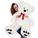 Velký bílý plyšový medvěd 100 cm - XXL plyšák se srdcem