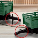 TRAKTOR FARMÁŘSKÝ 47cm S ODNÍMATELNÝM PŘÍVĚSEM + FIGURKA FARMÁŘE