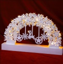 LED Vánoční oblouk – vločka, bílý