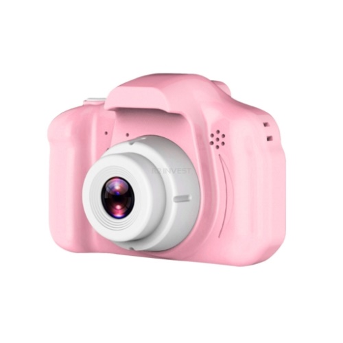 Digitální fotoaparát X2 pro děti růžový 64 GB karta