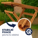 Zahradní skládací stolek Akario 70x70