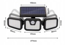 Izoxis Solární 140 COB LED osvětlení s PIR čidlem pohybu