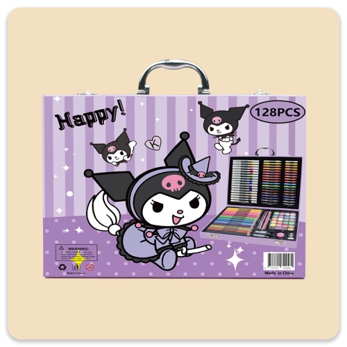 Malířská sada malování v duralovém kufříku 128 ks Kuromi happy