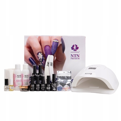 Hybridní a nail art startovací sada na nehty MollyLac Premium s 120W UV/LED lampou