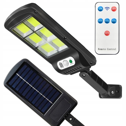 VK 12276 Pouliční osvětlení solární 96 LED COB, IP67, 90 W, 15000 mAh černé