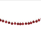 Vánoční světelný řetěz s baňkami 2m červený