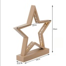 LED Dřevěná Dekorace – Svítící Hvězda