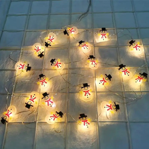 Vánoční 20 LED girlanda Sněhuláci 2m