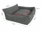 Pelíšek pro psa / kočku L - Manšestr gaučík - tmavá  šedá