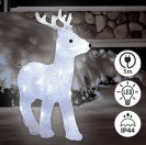 Vánoční dekorace - LED bílý jelínek