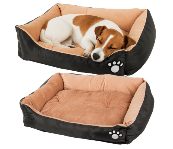 Pelíšek pro psa / kočku M - Tlapka černo-hnědý