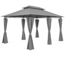 Zahradní altán pavilon TOPAS 4x3m - světle šedá | zahradni altan 