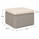 Taburetka pro nábytek FELIX ARM šedá