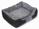 Pelíšek pro psa / kočku XL - Kožíšek - šedo-černý 70 × 90 cm.