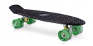Svítící skateboard černý LED RGB KOLEČKA 