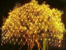 Vánoční síťový světelný řetěz teplá bílá 100 LED 100x200cm